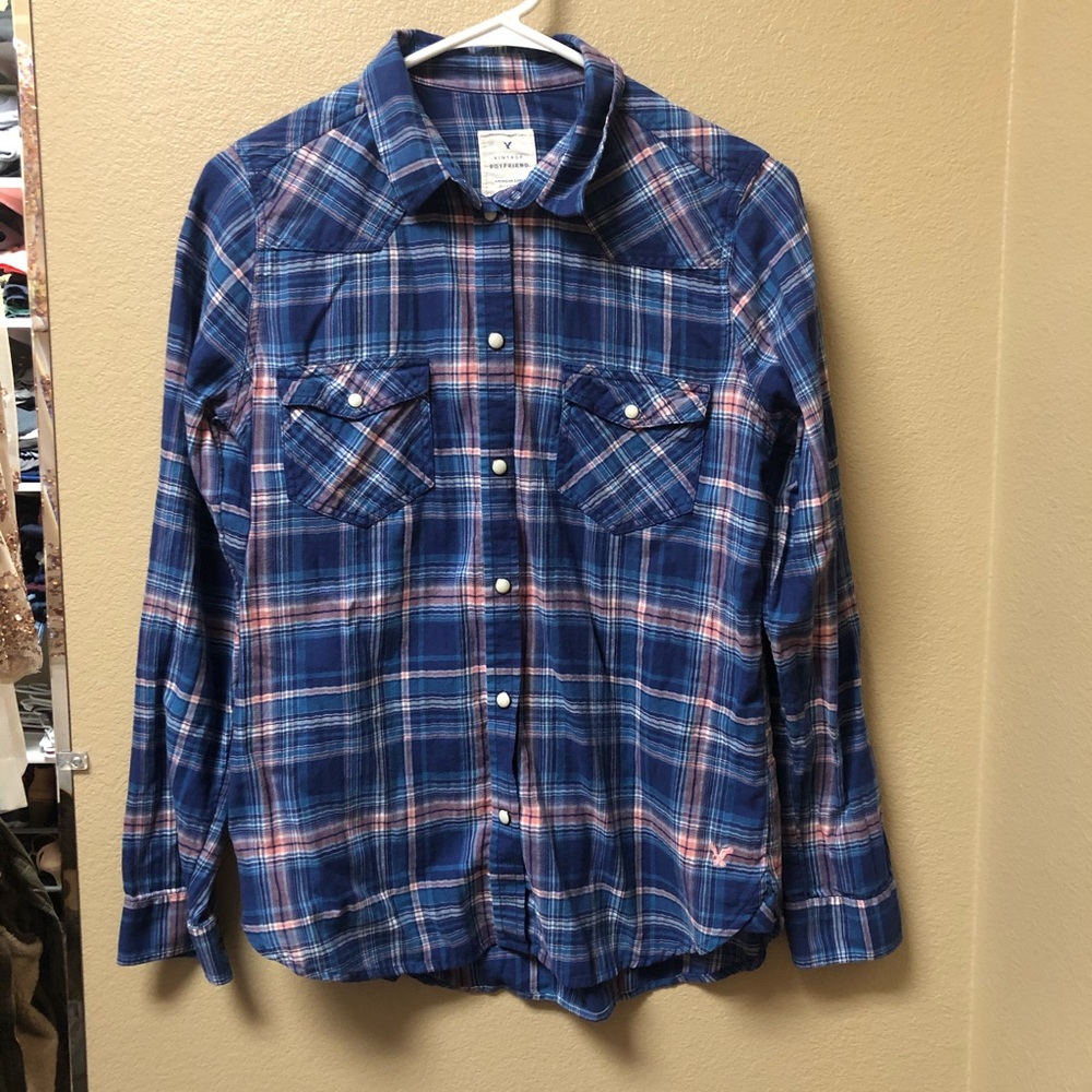 American Eagle || vintage boyfriend button up